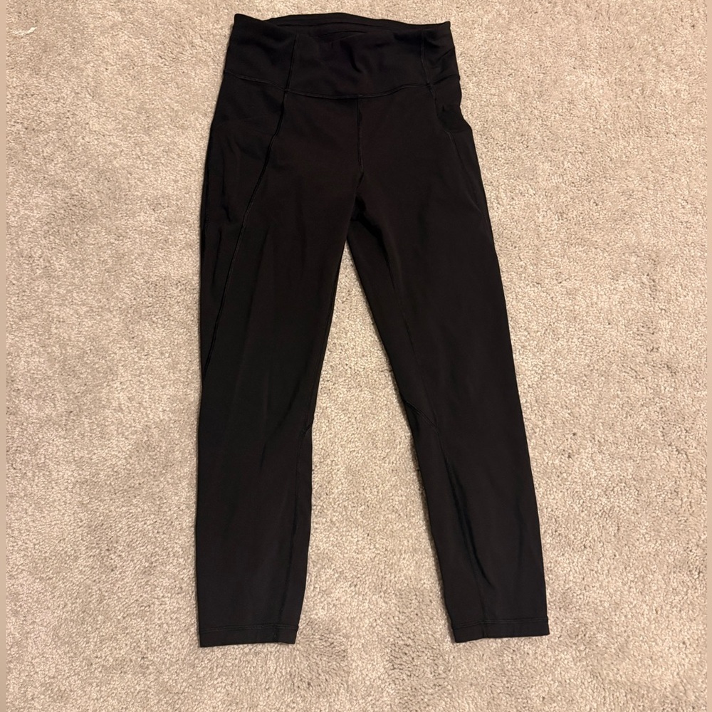 Black Lululemon High-Waist Active Leggings